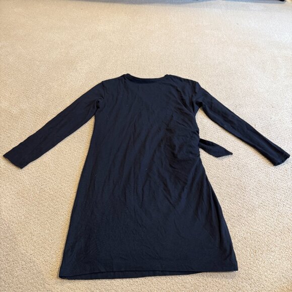 Vince Knit Dress Side Tie Long Sleeve Minimal Knee Length Career Stretch MEDIUM - Picture 12 of 12